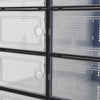 12x Stackable Foldable Boxes Trainers Organiser Clear Plastic Shoe Storage Box