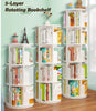 5-Layer 360° Rotating Bookshelf Bookcase Display Floor Standing Storage Rack New