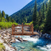 Wooden Bridge Garden Fir Wood Bridge Stable Decorative Bridge with Railing