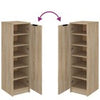 Modern Wooden Narrow 1 Door Hallway Shoe Storage Cabinet Unit Organiser Wood