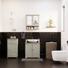 Priano Freestanding Bathroom Cabinet Unit Grey Vanity Cupboard Storage Unit
