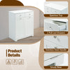 Laundry Cabinet Tilt-Out w/ 2 Laundry Bags Drawers Foldable Kitchen Trash White