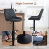 Bar Stools Set of 2, Adjustable Bar Chairs 360 Degree Swivel Black