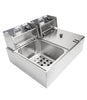 20L Commercial Electric Deep Fryer Fat Chip Twin Dual Tank Stainless Steel 12L