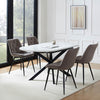 Dusk Brooke Stone & Black Oval Extendable 4-8 Seater Dining Table RRP £599