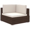 Outdoor Lounge Set 24 Pieces Poly Rattan Garden Sofa Seat Brown/Black