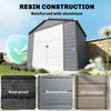 8 x 6ft Garden Shed Storage w/ Foundation Kit, Vents, Grey