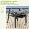 3PCS Patio Bistro Set Coffee Table and 2 Chair Conversation Furniture Black