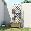 Outsunny Garden Bed w/Metal Trellis, Wooden Elevated Planter Box Carbonised