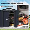 7 x 4ft Garden Shed Storage with Foundation Kit and Vents, Dark Grey