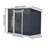 Metal Garden Shed 8 X 4ft Outdoor Yard Storage Tool House WITH FREE BASE & VENT