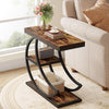 Farmhouse Small End Table, Narrow Wooden Side Table Accent Table for Living Room