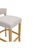 2x Bar Stools Upholstered High Chairs Kitchen Island Stools Breakfast Wood Legs