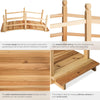Garden Pond Water Bridge Wooden Stream Outdoor Feature Low Rail 140cm new
