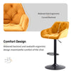 Set of 2/4 Bar Stools Velvet w/Armrest 8cm Thick Seat Swivel Bar Chair Breakfast