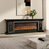 Electric Fireplace With 70in TV Stand Unit Cabinet Fire Logs Heater Flame 10 LED