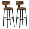 Tall Bar Stools, Bar Chairs with Backrest，1 set for 2 pieces，LBC026B02V1