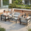 Garden Corner Sofa Set, Garden Furniture Set with Coffee Table