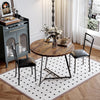 Dining Table for 2 – Round Kitchen Table with Metal Frame & Space Saving Design