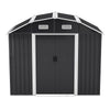Heavy Duty Metal Garden Shed Outdoor Apex Roof Storage House w/ Free Foundation