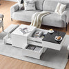 High Gloss Coffee Table Rectangular Living RoomFurniture 3Drawers Hidden Storage