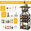 Metal Rack Cabinet Floor Bottle Storage Holder Stand Display Shelf