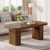120cm Rectangle Coffee Table Wood Center Low Cocktail Tea Table for Living Room