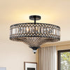 Luxury Crystal Ceiling Light 6-Light Semi Flush Mount Ceiling Light Fixture Lamp