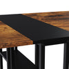 Rolling Drop Leaf Dining Table Folding Kitchen Table with Open Shelves & Wheels