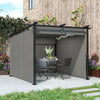 3 x 3(m) Metal Pergola with Retractable Roof and Sidewalls, UPF30+ Refurbished