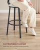 Tall Bar Stools, Bar Chairs with Backrest，1 set for 2 pieces，LBC026B02V1