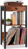 Vinyl Record Player Stand, 3-Tier Record Player Table with Drawer & Storage Shel
