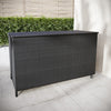Large Charcoal Rattan Garden Storage Box - 159 x 75cm FTR236