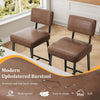 2pcs Counter Height Bar Stool Faux Leather Upholstered Barstools with Backrest🔥