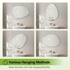 Bathroom Mirror with LED Lights Touch Dimmable Demister Irregular Wall Mounted
