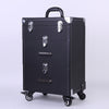 Large Makeup Trolley Case Beauty Vanity Hairdressing Case on Wheels with Drawers