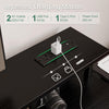 120CM Computer Desk with 4 Fabric Drawers, Gaming Desk with Power Outlets,