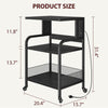 3 Tier Printer Stand,Printer Cart w/Storage Baskets Rolling Printer Table Office