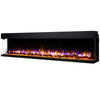 Media Wall Electric Fire 3D Fuel Bed & 13 LED Colours - Endeavour Fires Rosedale