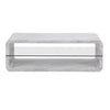 Xono High Gloss Coffee Table With Shelf In Magnesia Marble Effect