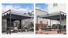 4 x 3m Metal Pergola Gazebo Patio Sun Shelter Retractable Canopy Grey