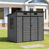 Plastic Garden Storage Shed Outdoor House Tool Shed Utility With Door & Window
