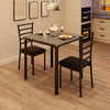 3-Piece Dining Table Set for 2,Space Saving Metal Frame Kitchen Table & 2 Chairs