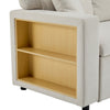 Corner Sofa Bed 3 Seater Sofa with Storage & Bed Function for Small Space, Beige