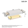 Coffee Table White High Gloss with App Controlled LED & Drawers for Living Room
