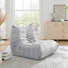 Cocoon Grey Floor Sofa Lounge Chair - Suede Effect