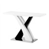 Axara Console Table Rectangular In White And Black High Gloss