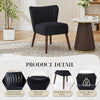 Modern Velvet Armless Accent Chair w/Adjustable Feet & Solid Wood Legs