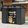 Plastic Garden Storage Shed Outdoor House Tool Shed Utility With Door & Window