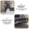 Rocking Chair w/ Footrest,3-Level Adjustable,Foldable Sofa Chair,150kg Capacity